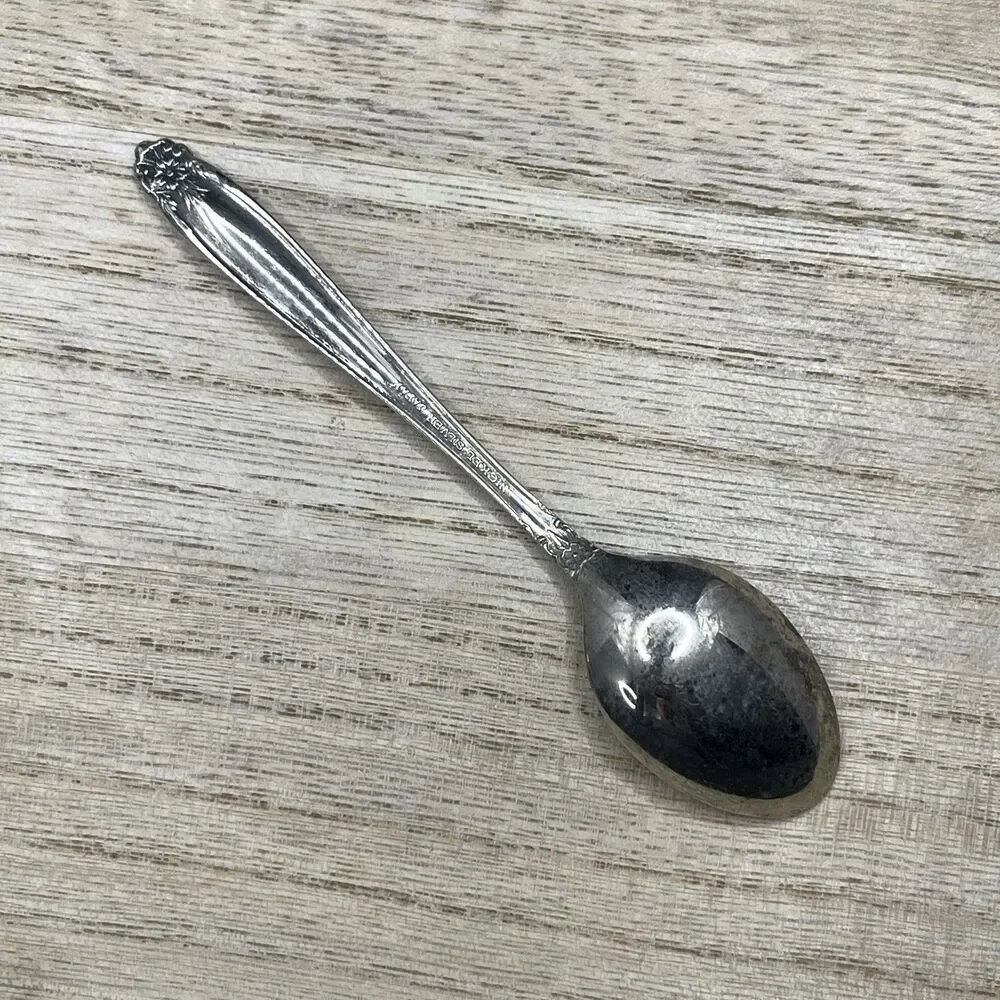 VTG ATQ Nickel Plated Japan Spoon Tarnished